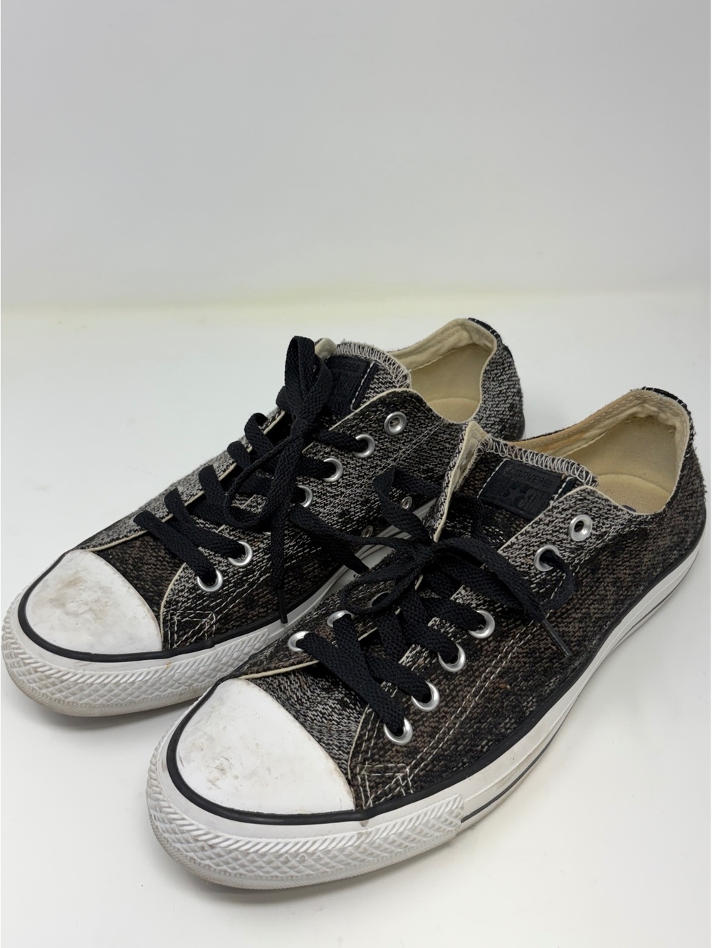 Converse All Star Low Top Sneakers Black White Size 9
